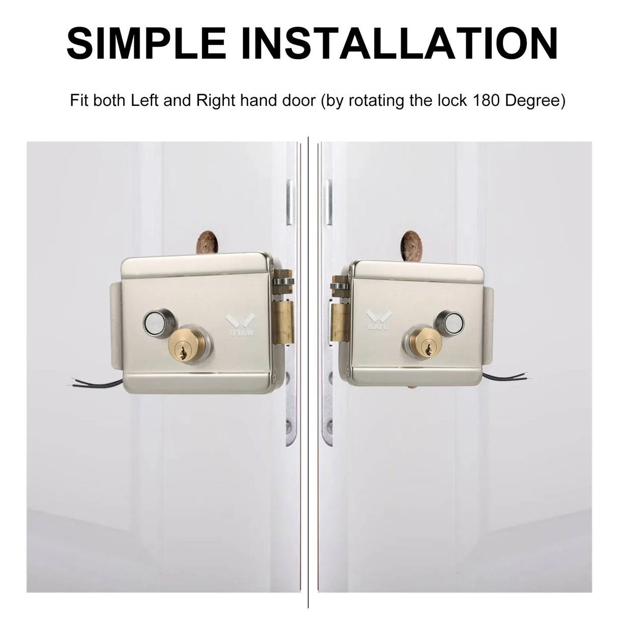 WAFU Smart Electric Gate Door Lock Secure Electric Metallic Lock Electronic Door Lock Door Access Control for Office Warehouse