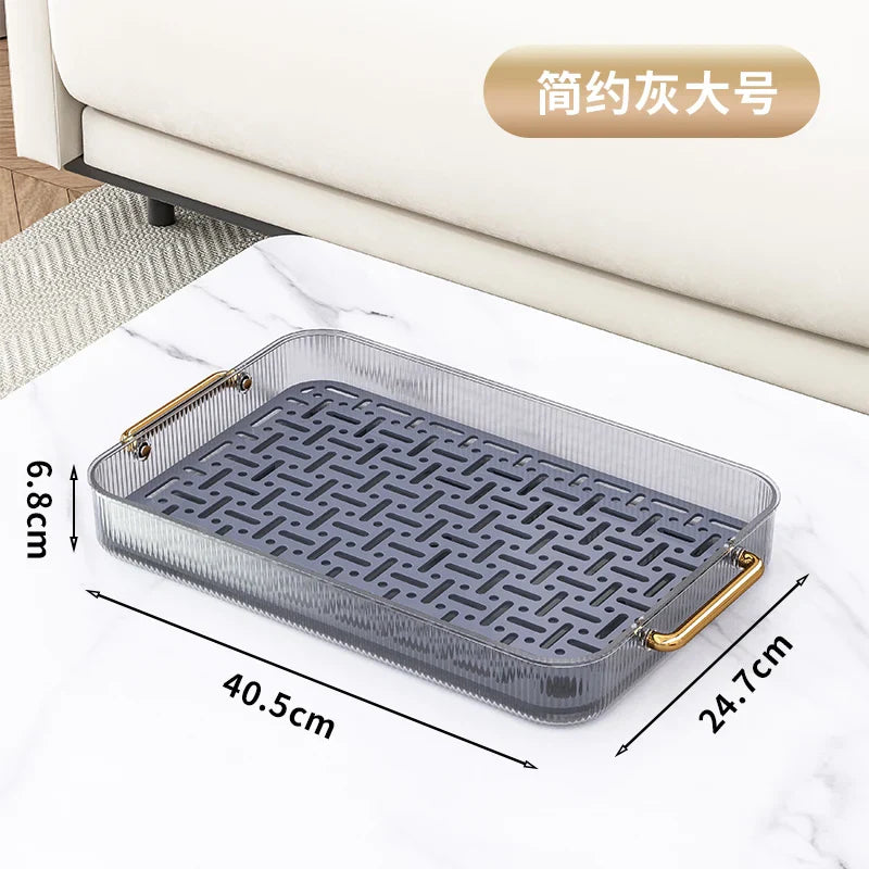 Luxury Modern Tea Tray Kettle Coffeeware Teaware Kitchen Plate Plastic Tray Serving Food Bandeja Plastico Tea Cup Accessories