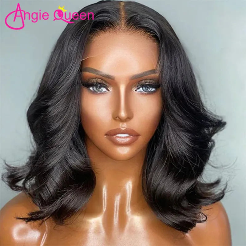 Brazilian Body Wave Frontal Wigs Short 13x4 Lace Front Human Hair Wigs For Women 4x4 Closure Bob Wig Transparent Pre Plucked