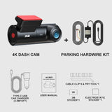 BEPOCAM ZD03 Car DVR WiFi UHD Dash Cam 4K for Car Surveillance Cameras Video Recorders 2160P Dashcam 24H Parking Monitor