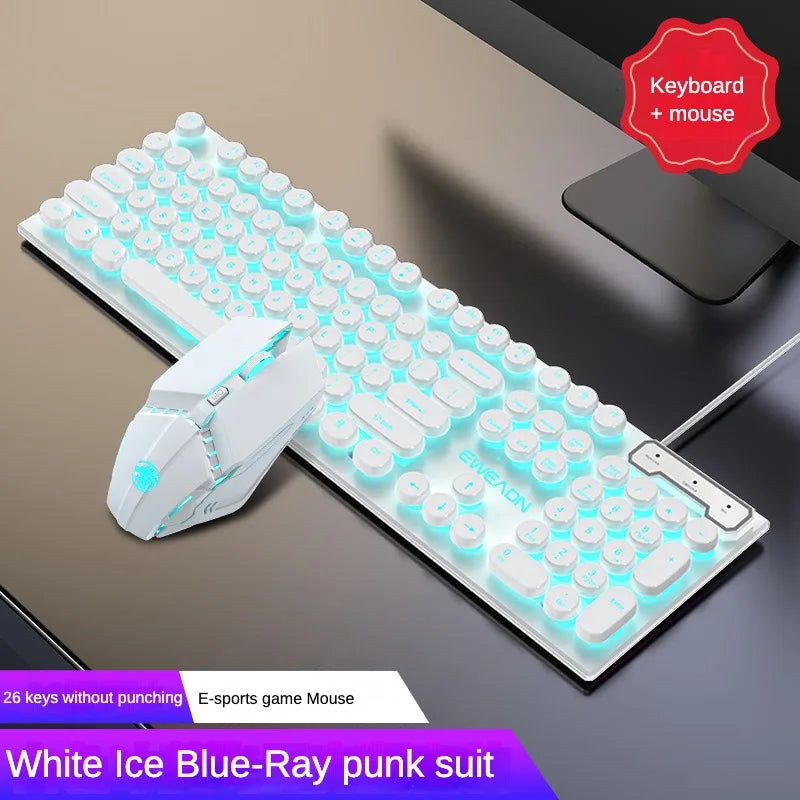 Cool Backlit Floating Button Design 104 Keys Waterproof And Dustproof Ergonomic Gamer Mouse And Keyboard And Headset Kit