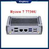 Mini PC  AMD Ryzen7 7730U Ryzen 5 7530U Fanless NUC Barebone Desktop Computer 4K Dual HD Win11/10 HTPC Gaming PC WiFi6 BT5.2