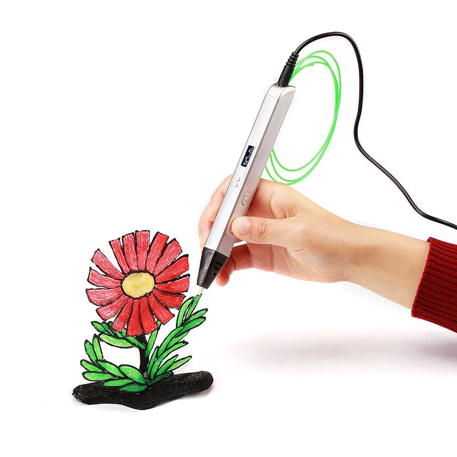 Creative 3D Drawing Pen RP800A with OLED Display - Perfect for Art, Doodling, and Unique Gift Ideas!