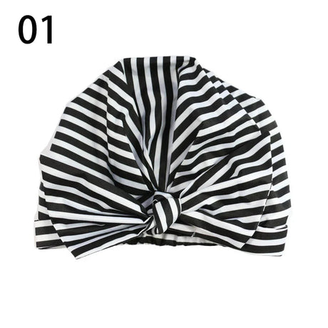 Waterproof Leopard Print Cap Elastic Bow Nightcap Women Satin Hair Bonnet Silk Sleeping Cap Bathroom Shower Accessories Supplies