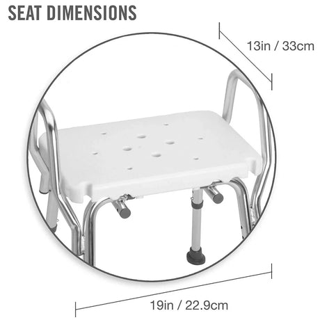 Shower Chair, 16-20"H, 19 x 13 Seat, 350 lb Capacity  Seat   Stool  Bathroom Chair   Furniture