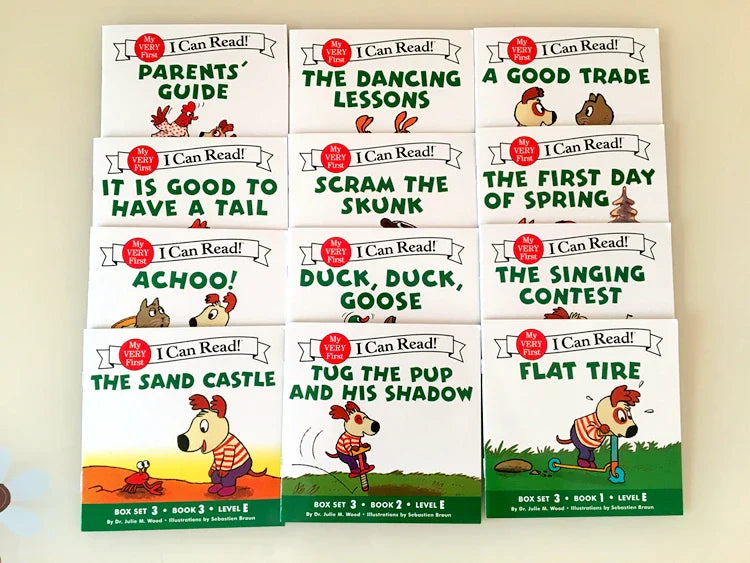 I Can Read Phonics 12 Books/Set English Story Picture Pocket Book for Kids Montessori Learning Toys Classroom Teaching Aids