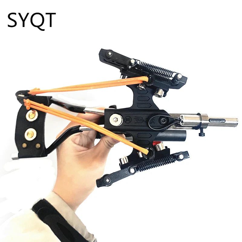 Powerful Hunting Metal Slingshot with Double Spring Design and Fishing Package, Fishing Reel Darts To Enhance Power Outdoor Toy