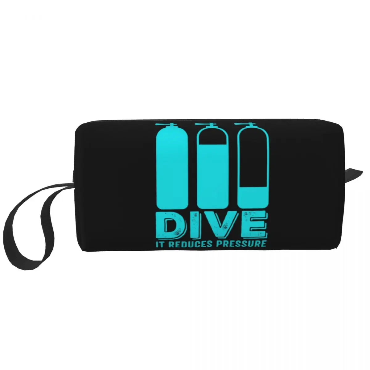 Born To Dive Padi Flag Cosmetic Bag Women Big Capacity Scuba Diving Makeup Case Beauty Storage Toiletry Bags Dopp Kit Case Box