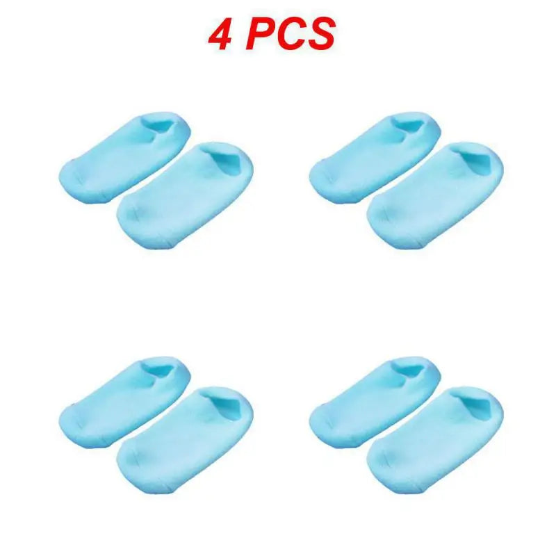 1~4PCS Reusable SPA Gel Socks Moisturizing Whitening Exfoliating Velvet Smooth Beauty Foot Care Silicone Socks Feet Care