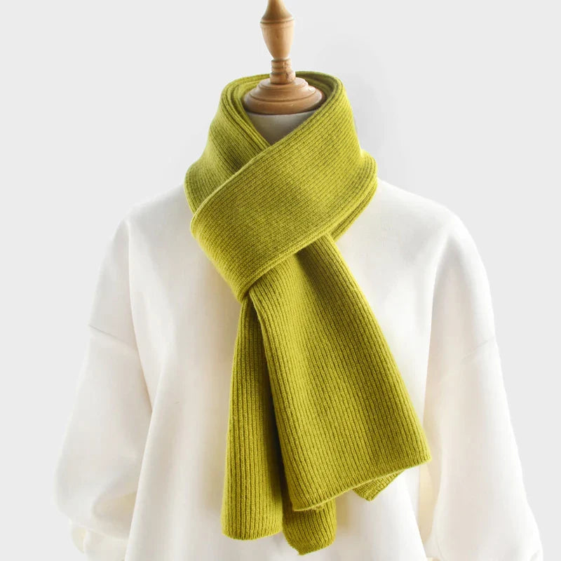 luxury cashmere knitted scarves solid color women or men winter scarf adults warm thick wool scarf kids children