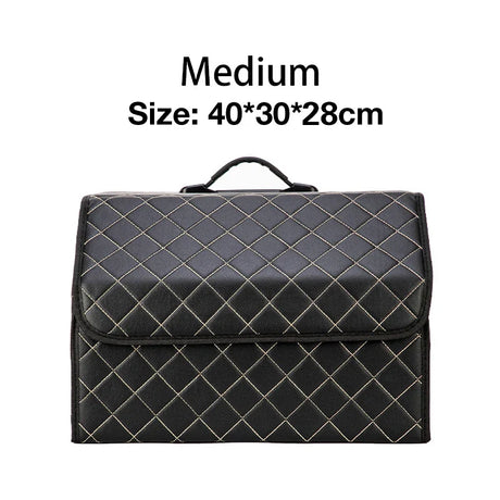 Car Storage Boxes Folding Auto Organizer Box PU Leather Waterproof Trunk Bag Large Capacity Multi-color SUV Cars Stowing Tidying