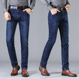 Autumn and Winter Stretch Men's Jeans Men's Style Straight and Versatile Denim Long Pants