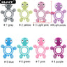 10PCS BPA Free Silicone Turtle Teething Chewable Pendant Nursing DIY Necklace Baby Pacifier Dummy Teether Toy Accessories