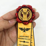 40k Aquila purity seal Imperial Skull  Adeptus Mechanicus Gift for gamers Gothic Red Skeleton Head Brooch