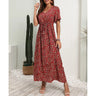 Plus Size Long Dress for Women 2024 Summer Beach Bohemian Dresses Oversized Female Clothing Elegant Vestido Casual Floral Skirt