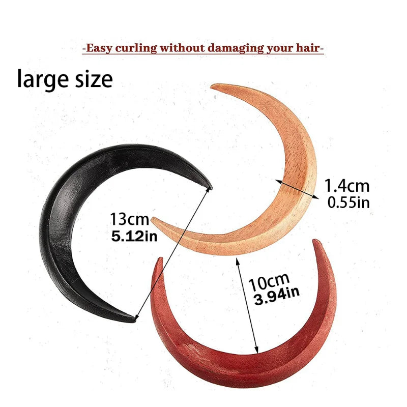 Wood Moon Crescent Shaped Hair Clip Hair Forks Ramadan Hair Decorate Barrettes Fashion for Women Girl Hairpin Hair Accessories