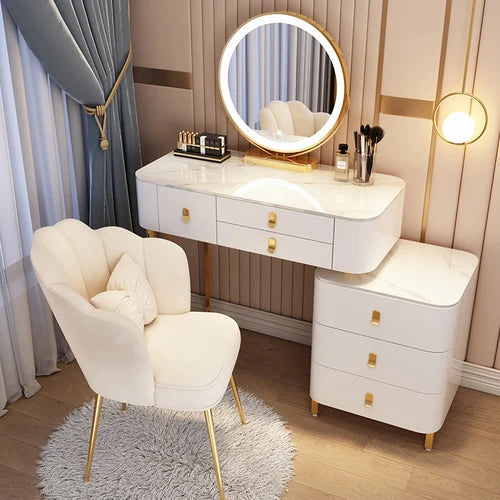 Luxury Nordic Dressing Table Organizers Storage Girls Makeup Dressing Table Bedroom Modern Coiffeuse De Chambre Furniture