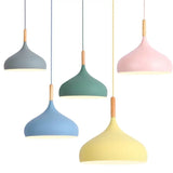 Multicolour Lustre Pendant Lights dia 16/17/24cm Restaurant Wood Hanging lighting Light Fixtures Modern E27 LED Loft Hanglamp