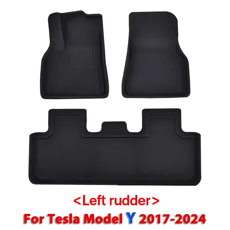 Fits New Tesla Model Y 3 Highland Floor Mat Trunk Luggage Mat LHD RHD 2017 to 2024 Left Right Rudder Four Seasons Floor Liner