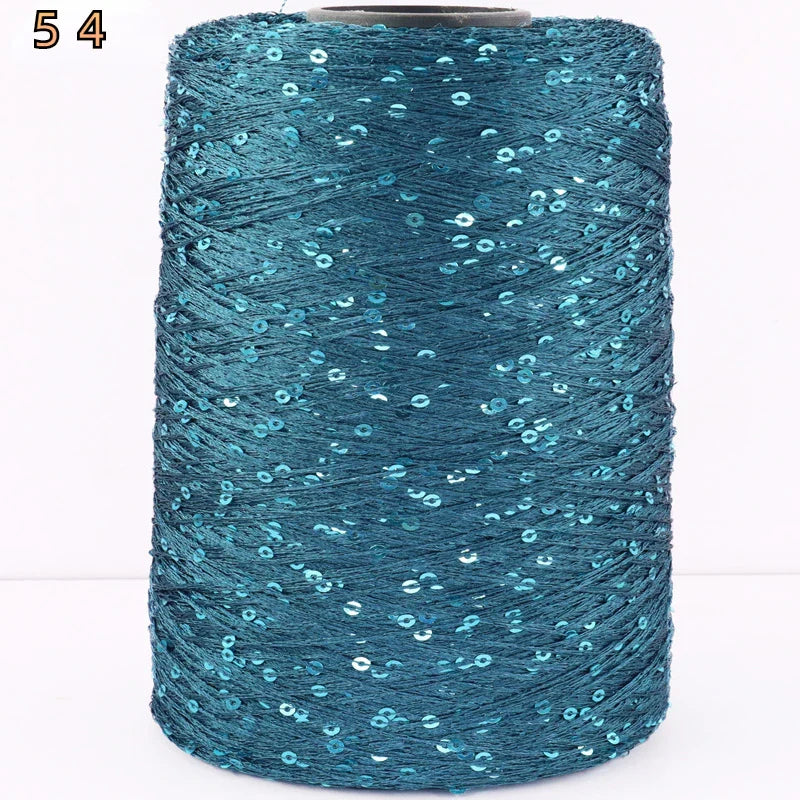 500G Glitter FancyYarn Sequin  Hand Crochet Thread Knitting Clothes Needleworkyarn With Sequins Knitting Yarn Needlework Sequins