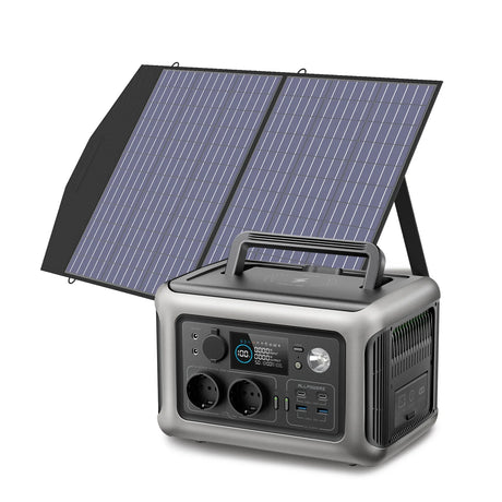 ALLPOWERS Solarpanel 100W 140W 200W Solar Energy Charger with LiFePo4 Battery 299Wh 600W Portable Power Station for Camping RV