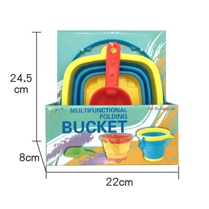 Outdoor Portable Beach Bucket Sand Shovel Toy Baby Mini Digging Sand Tool Retractable Children Bucket Sandbox Toys Kids Gifts