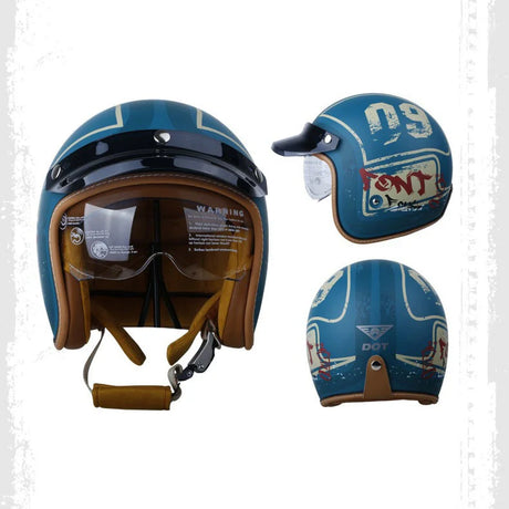 2023 New Hot Sell Motorcycle Helmet Chopper Retro Casco Vintage Open Face Old School Casque Moto Cacapete Dot M L XL XXL