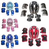 7Pcs Kids Skating Protective Gear Set Children Knee Wrist Guard Elbow Pads Bicycle Skateboard Ice Skating Roller Protector Guard