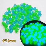 1000/500Pcs Garden Decoration Outdoor Luminous Stones Glow In The Dark Pebbles Aquarium Fish Tank Yard Decor Crystals Rocks Bulk