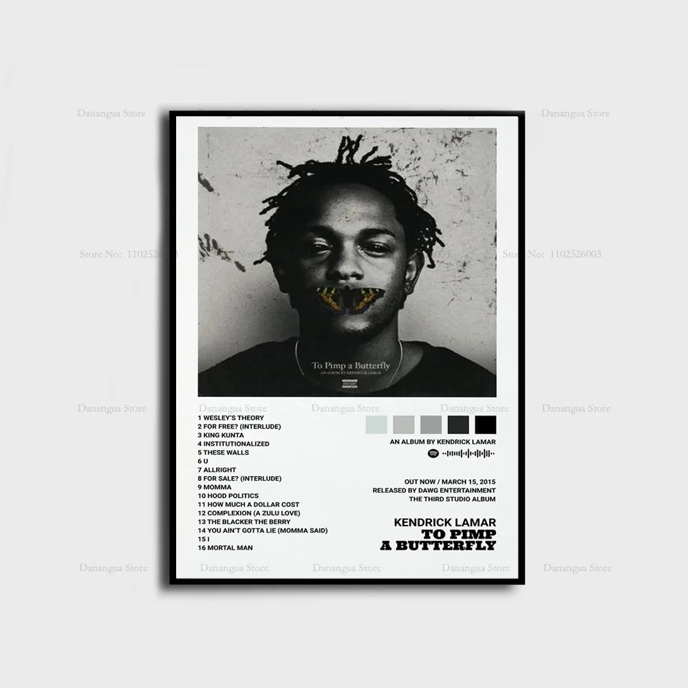 Kendrick Lamar Good Kid Maad City Hip Hop Music Album Cover Poster Prints Wall Art Painting Picture Photo Gift Room Home Decor