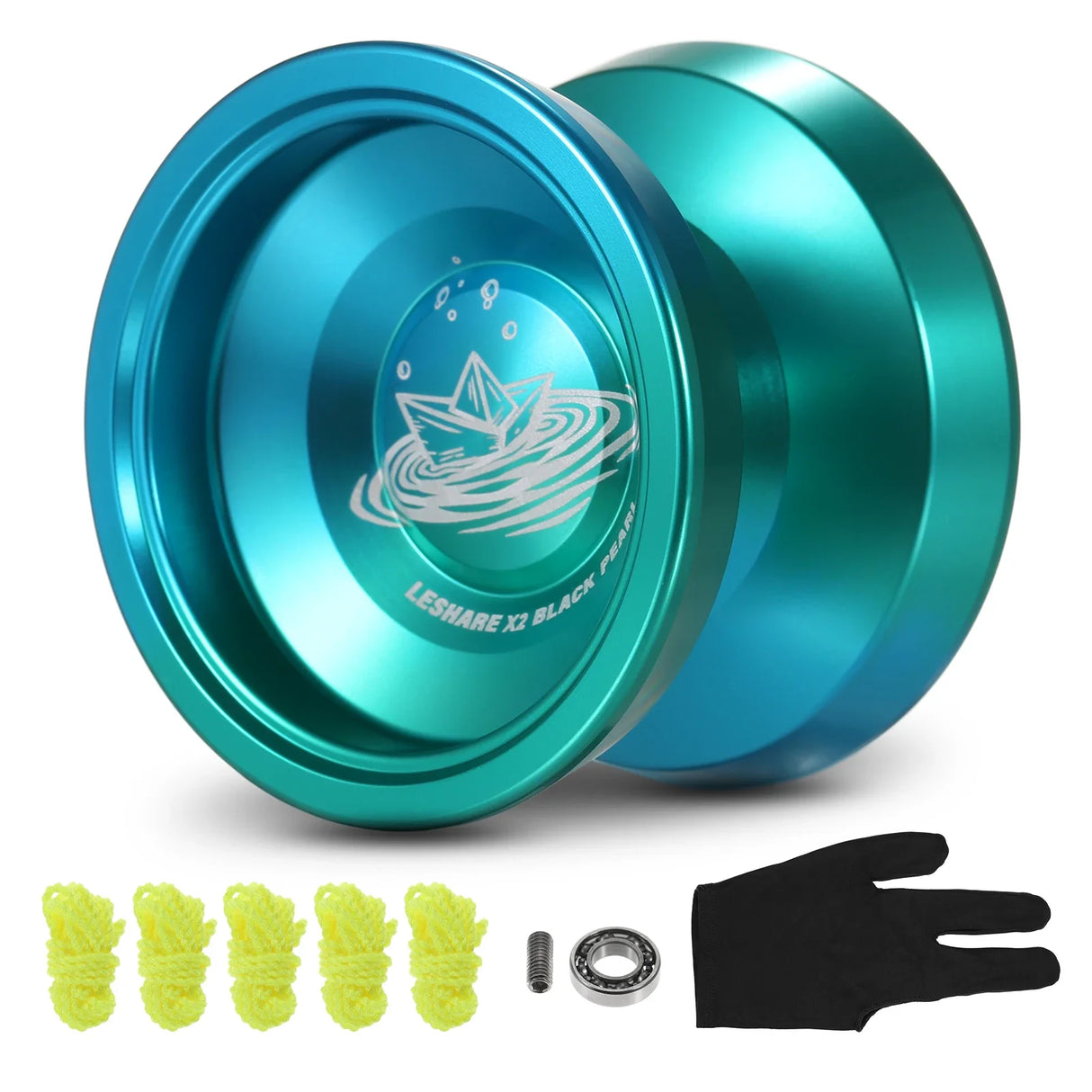 LESHARE Yoyo Ball Aluminum String Trick YoYo Balls Competitive Yo Yo Gift with Bearing Strings and Gloves Classic Toys