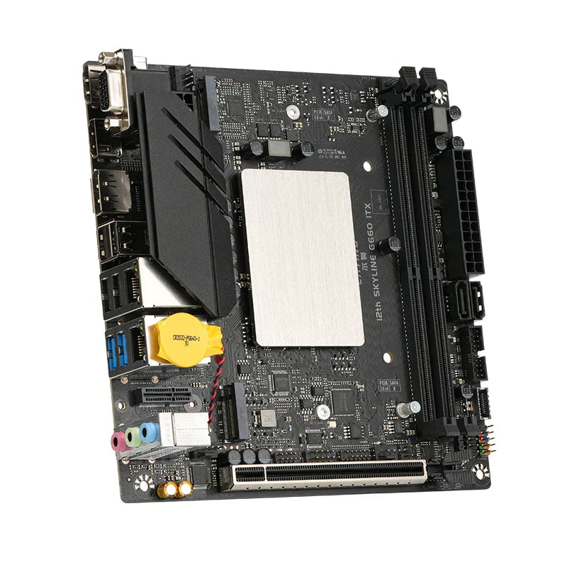 ERYING M-ITX DIY Desktops Motherboard Set with Onboard CPU Kit Interpose Core i7 12800H i7-12800H B660 DDR4 Gaming PC Computers