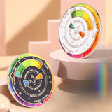 1 Pc Novelty Rotatable Palette Brooch Designer Artists Color Card Enamel Pin Visual Badge Jewelry Color Wheel Enamel Pin Gift