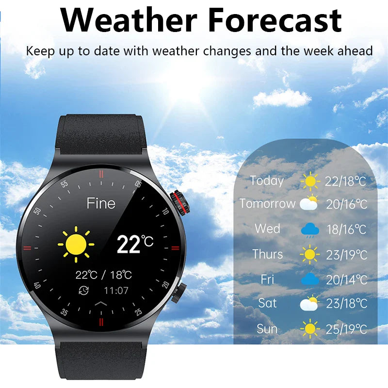 GPS NFC ECG+PPG Smart Watch Men Bluetooth Call Health Sleep Monitoring Multiple Sports Mode Waterproof Smartwatch Men 2024 NEW