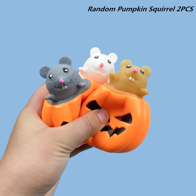 Funny Pumpkin Squirrel Astronaut  Block Squeeze Anti-stress Toy Hide and Seek Figures Stress Relief Fidget Toys For Kids Adult