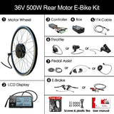 36V 48V 500W Ebike Conversion Kit 15/20/24AH Hailong Battery Front Rear Wheel Hub Motor 20 26 27.5 29 inch 700C Electric Bicycle