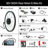 36V 48V 500W Ebike Conversion Kit 15/20/24AH Hailong Battery Front Rear Wheel Hub Motor 20 26 27.5 29 inch 700C Electric Bicycle