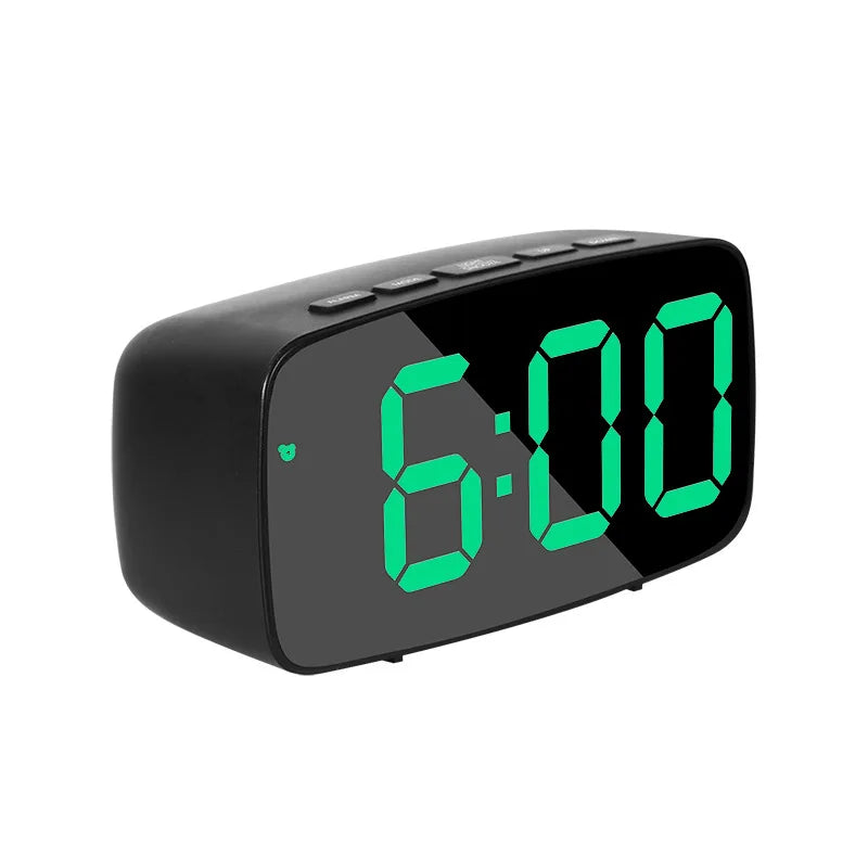 Snooze Function Digital Alarm Clock For Bedroom Bedside Led Square Single Face Desktop Digital Clock For Room