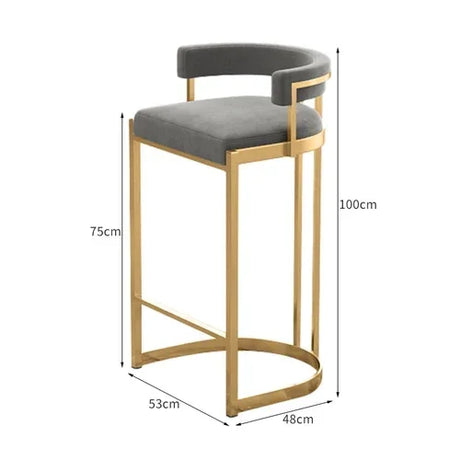 Garden Reception Counter Bar Stools Metal Designer High Computer Space Saving Bar Chair Comfortable Taburete Alto Home Furniture