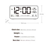 Digital Alarm Clock Table Electronics Wall Temperature Humidity Calendar Week Bedroom Child Desk Watch Night Light Decorations