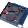 Luxury High Grade Mens Tie Set Nice Gift Box Silk Tie Necktie Set 8pcs Inside Packing Festive Present Pocket Squares