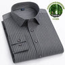 Spring and autumn new men's bamboo fiber non-ironing long sleeve shirt anti-wrinkle business daily casual fashion stripes