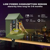 Outdoor Smart Feeding & Watering Supplies Bird Feeder Garden Waterproof Wildlife Gazebo Window Bird Accessories with Camera