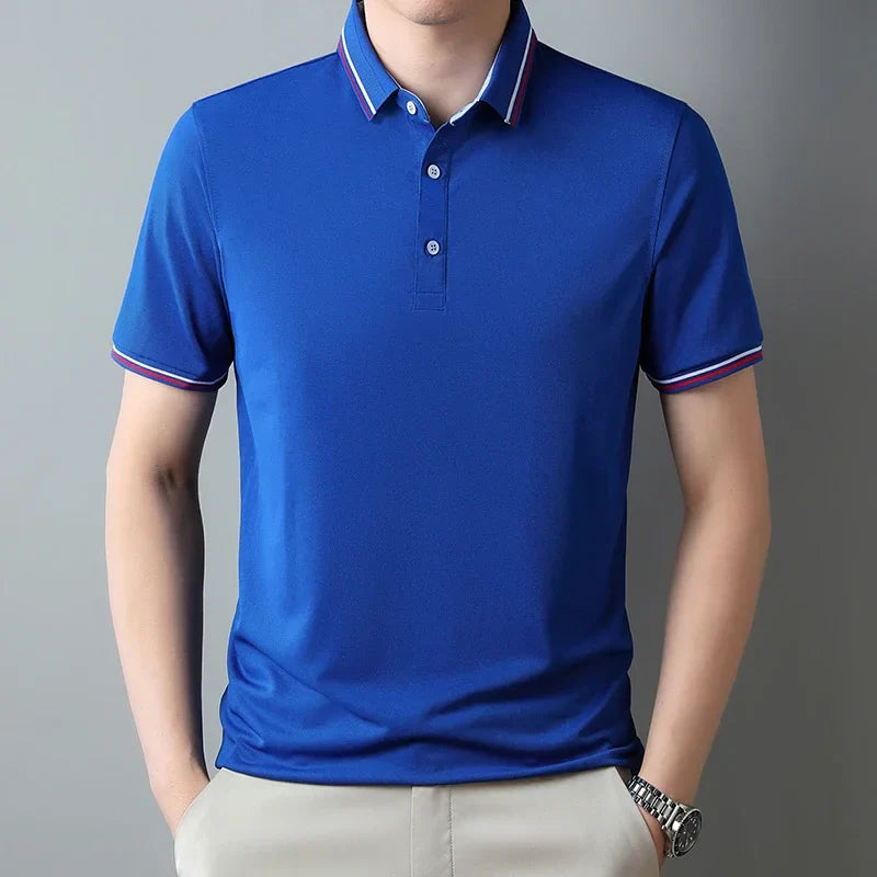 Pure Cotton Short Sleeved T-shirt, Men's Lapel, Summer New Casual and Comfortable POLO Shirt