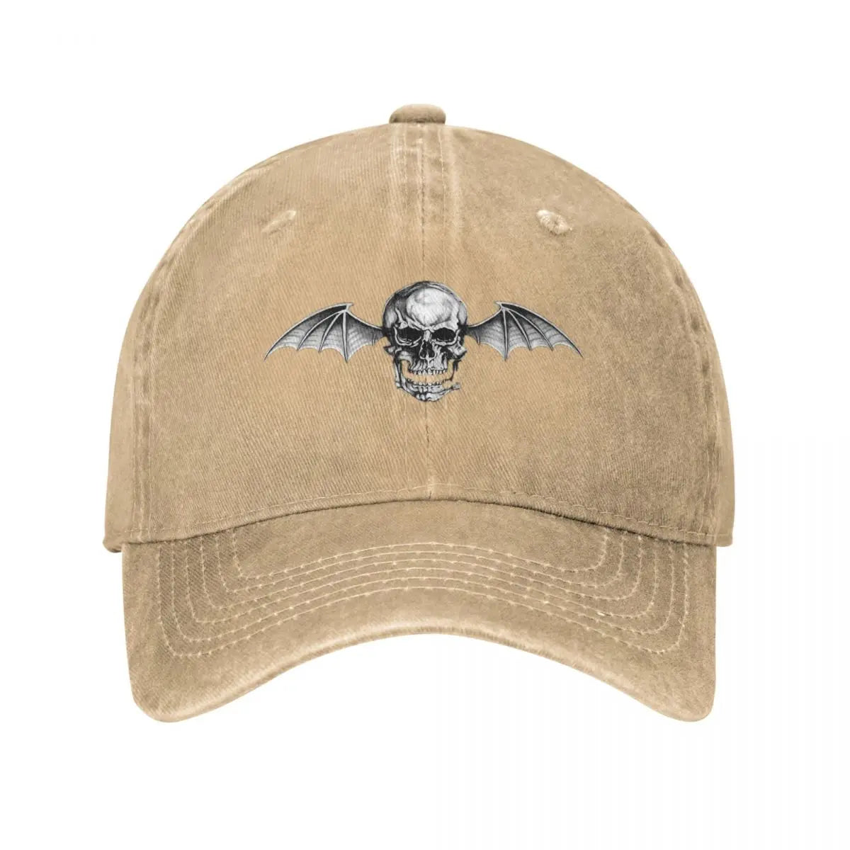 Skull Demon Avenged Sevenfold Band Trucker Hat Outfits Casual Distressed Cotton A7X Dad Hat Casquette For Unisex Adjustable