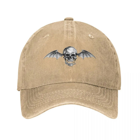 Skull Demon Avenged Sevenfold Band Trucker Hat Outfits Casual Distressed Cotton A7X Dad Hat Casquette For Unisex Adjustable