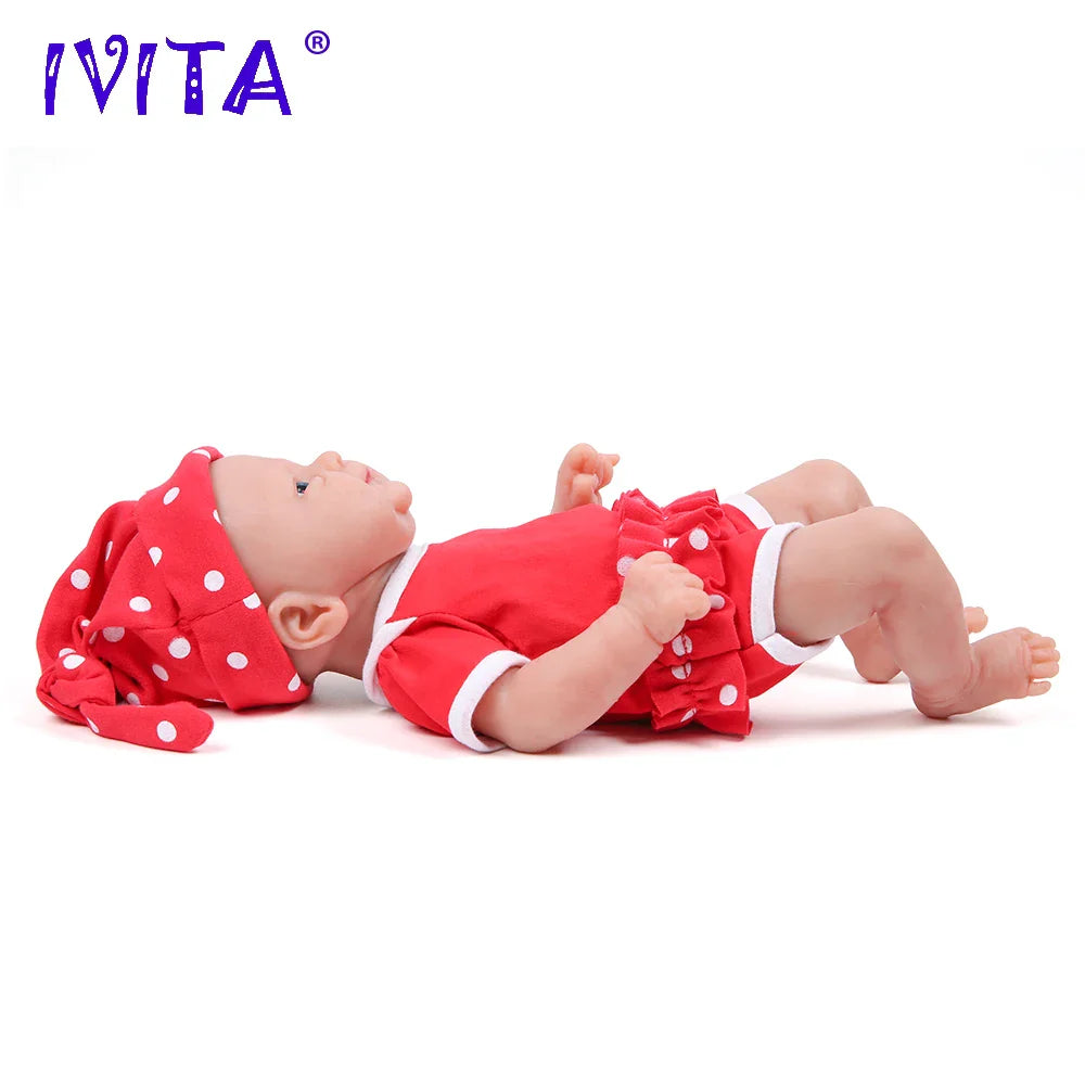 IVITA WG1512 14inch 1.65kg Full Body Silicone Bebe Reborn Doll "coco" Soft Dolls Realistic Girl Baby DIY Blank Toys for Children