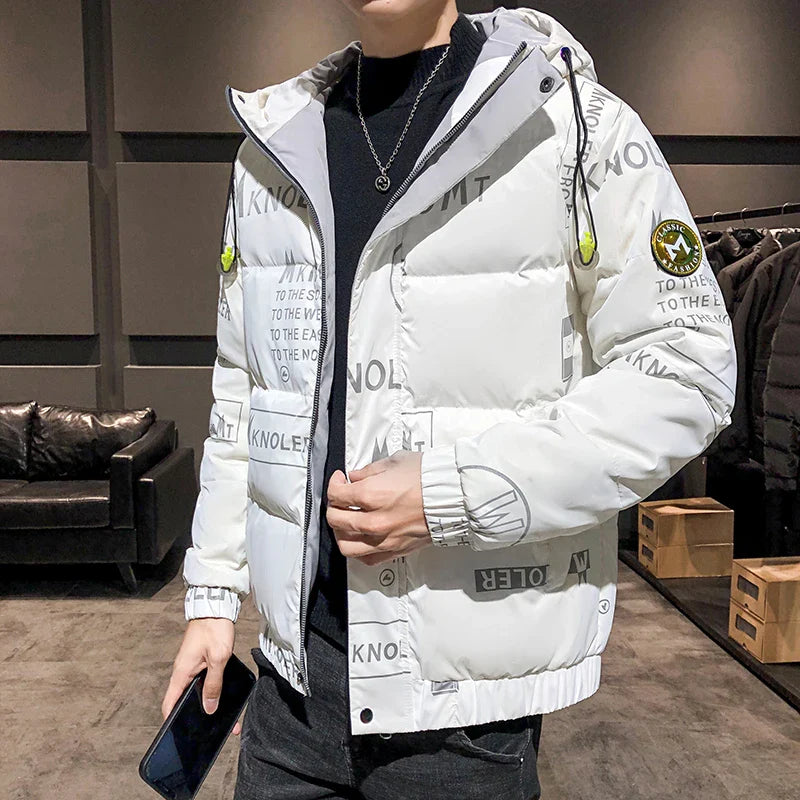 High-quality Winter Down Jacket Men's Autumn  jacket White Duck Down jacket Short Version Korean top fashion youth Hooded Cot