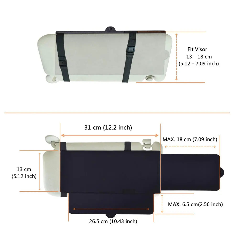 Car Sun Visor Extender Sunshade Extension Board Shield Blocker Front Side Window Shade Anti Glare For Cars Interior Accessories