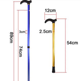 Adjustable Walking Stick Cane 2 Section Stable Anti-Skid Anti Shock  Crutch for Old Man Hiking